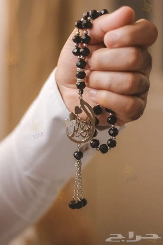 مسابح رجاليه بلاسم مطليه فضه او ذهب تصمم حسب الطلب 6