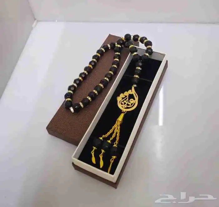 مسابح رجاليه بلاسم مطليه فضه او ذهب تصمم حسب الطلب 1