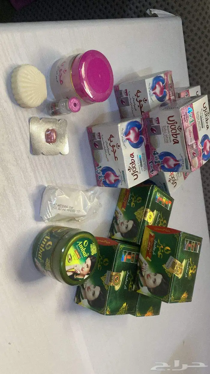 خلطات تبيض الوجه والجسم تصفحت من كلف وحب الشباب سعرها 40ريال 0