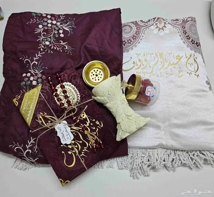 اطقم صلاة شرشف دبل كلوش ومطرز ومكسر 11