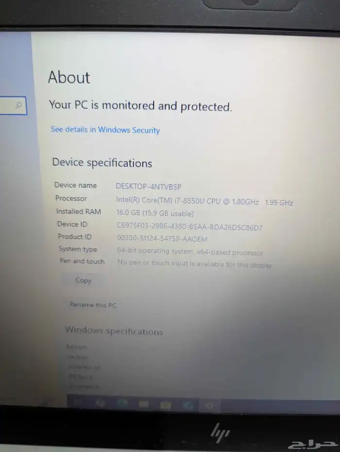 لابتوب hp core i7 5