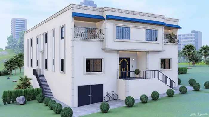 رسم واجهات فلل 3d 0