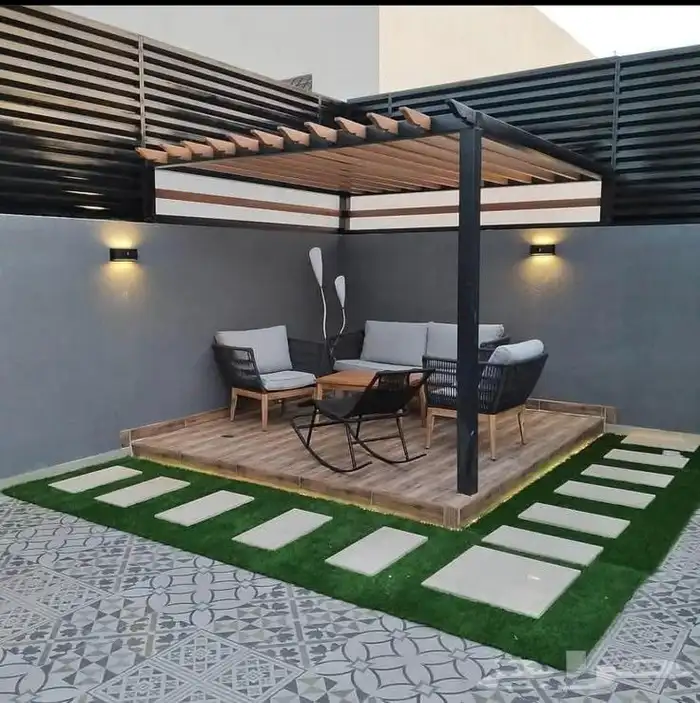 جلسات خارجيه و شلالات و نوافير و غرف زجاجية 1