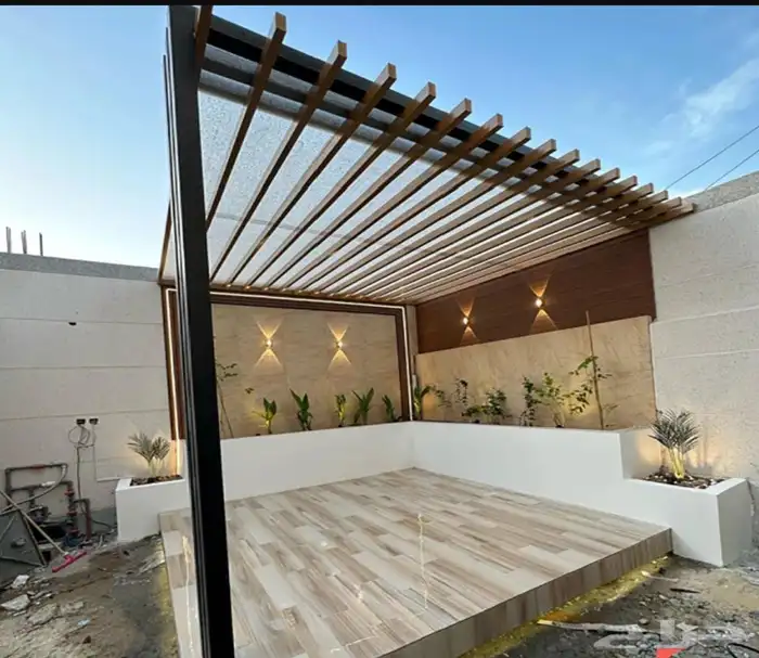 مضلات وسواتر وبرجولات خشبيه وجلسات ومستودعات 4