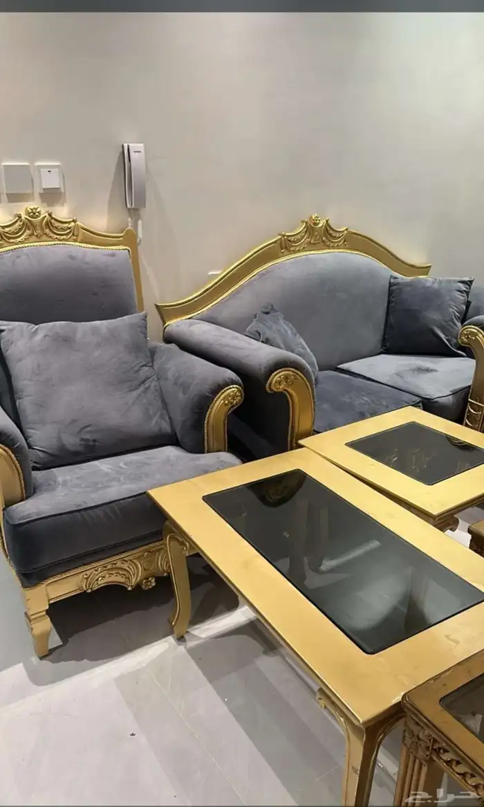 كنب شبه جديد تركي منجد 4