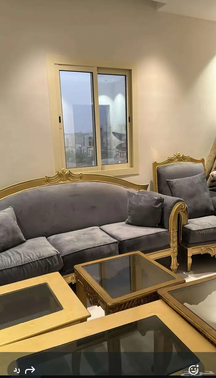 كنب شبه جديد تركي منجد 0