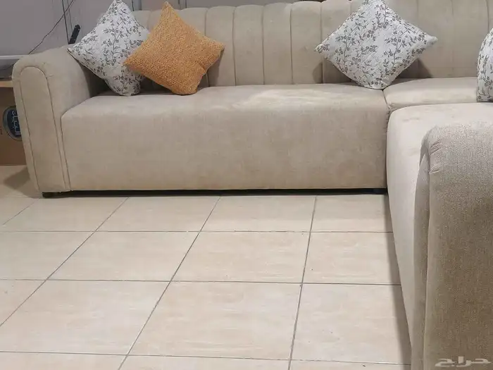 كنب جديد حرف ال قماش شااانيل عرض سعر 950 1