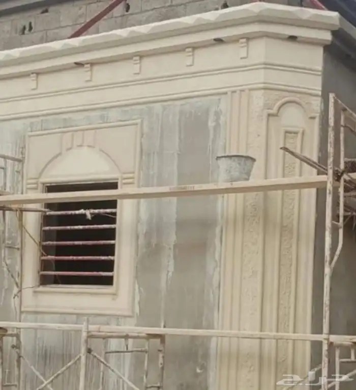 ديكورات خارجيه بديل الحجر الطبيعي سمنت أبيض وبطحاء الرياض 3