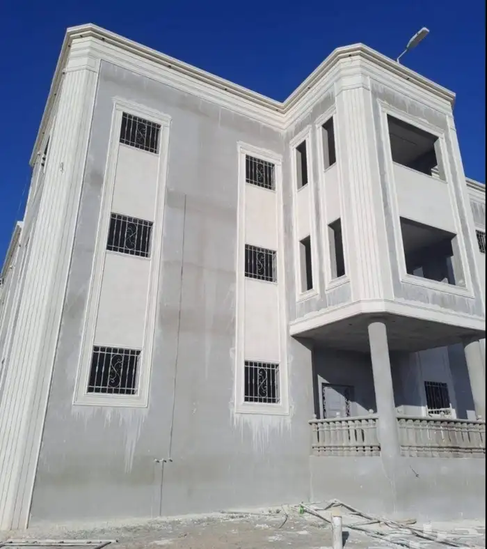 ديكورات خارجيه بديل الحجر الطبيعي سمنت أبيض وبطحاء الرياض 2