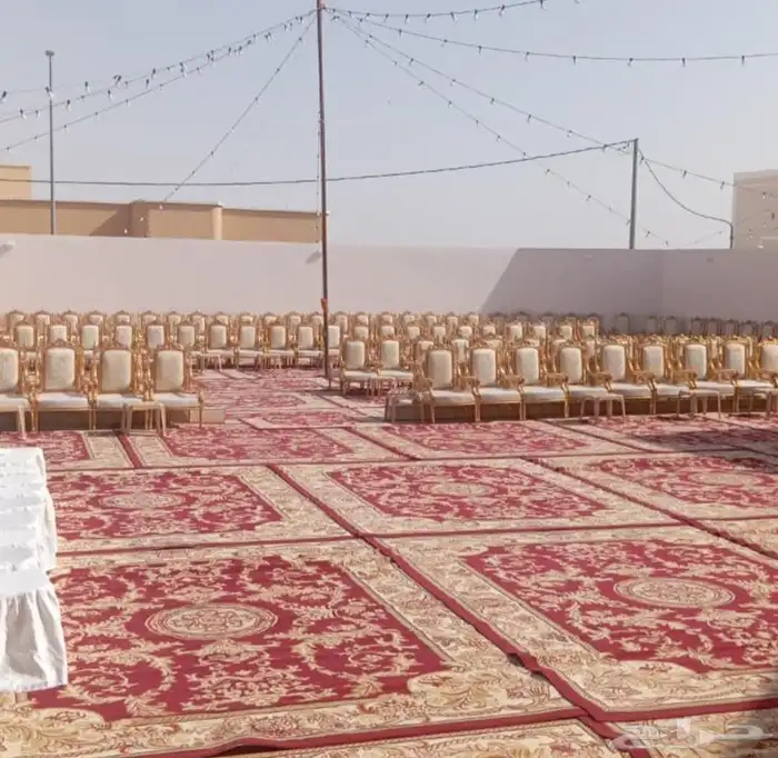 تأجير كراسي ملكي تأجير كراسي كنب ابيض وموخمل تأجير جلسات شعب 1