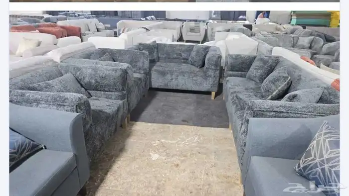 كنب جديد جاهز أو تفصيل حرف ال و7نفر شامل التوصيل 4