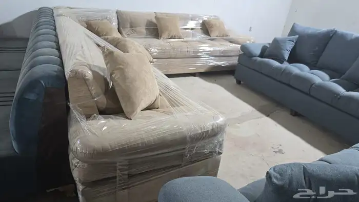 كنب جديد جاهز أو تفصيل حرف ال و7نفر شامل التوصيل 11