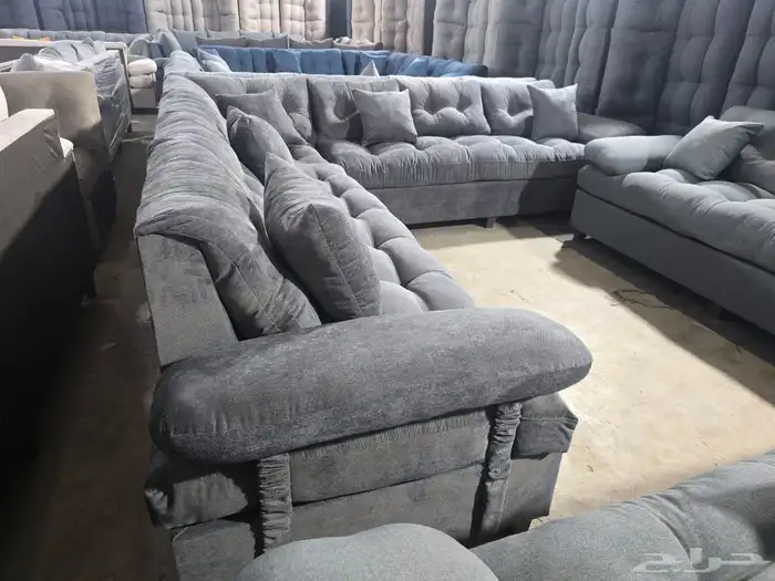 كنب جديد جاهز أو تفصيل حرف ال و7نفر شامل التوصيل 2