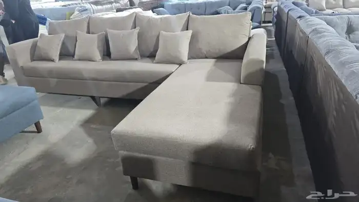 كنب جديد جاهز أو تفصيل حرف ال و7نفر شامل التوصيل 13