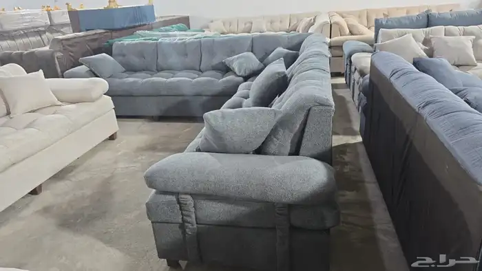 كنب جديد جاهز أو تفصيل حرف ال و7نفر شامل التوصيل 17