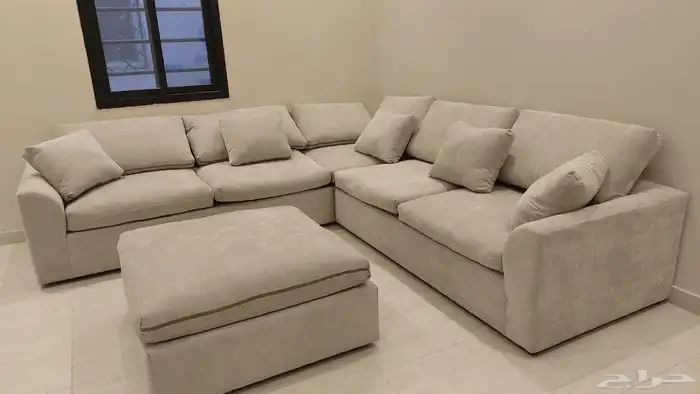 كنب جديد جاهز أو تفصيل حرف ال و7نفر شامل التوصيل 22