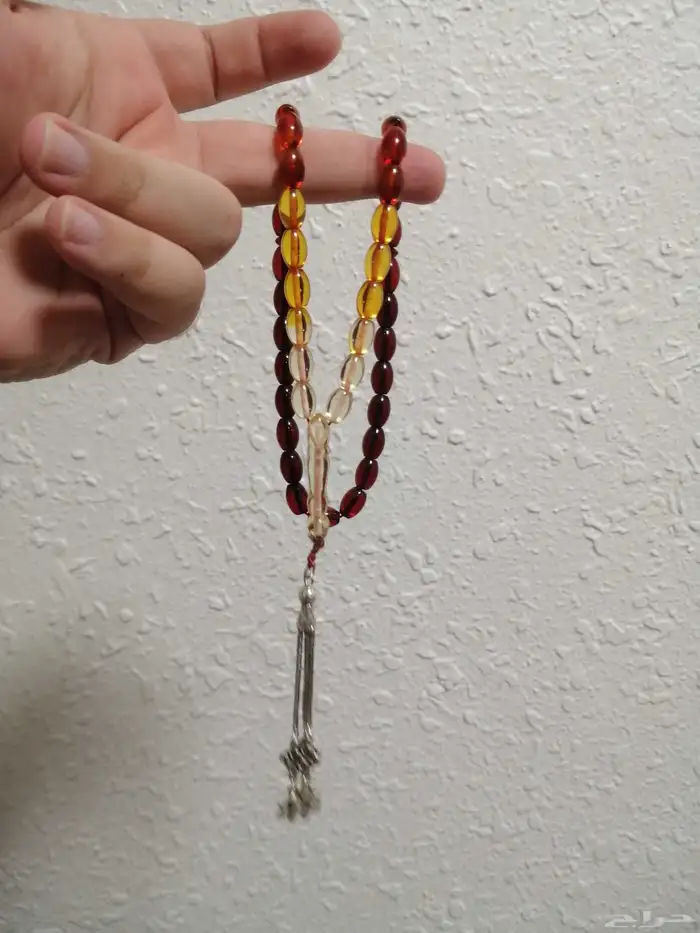 سبحة كهرمان متدرجة الالوان صافية (جديدة). 1