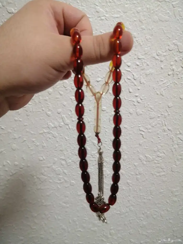 سبحة كهرمان متدرجة الالوان صافية (جديدة). 2