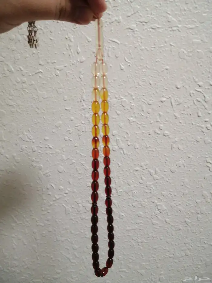 سبحة كهرمان متدرجة الالوان صافية (جديدة). 4