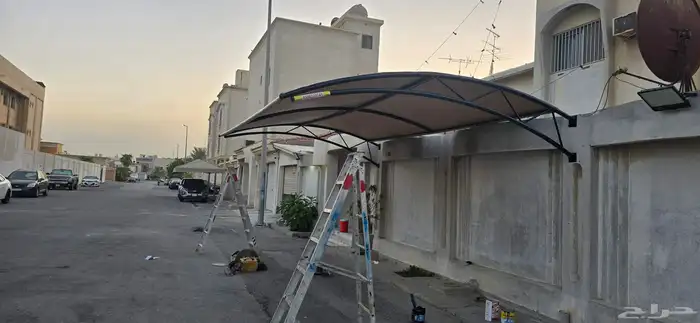 مظلات سيارات تركيب سواتر تركيب برجولات شد انشائي 2