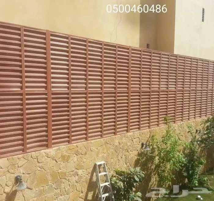 ساتر سواتر شينكو هنقر حديد خشب للحوش والتسوير وحماية البنا 3