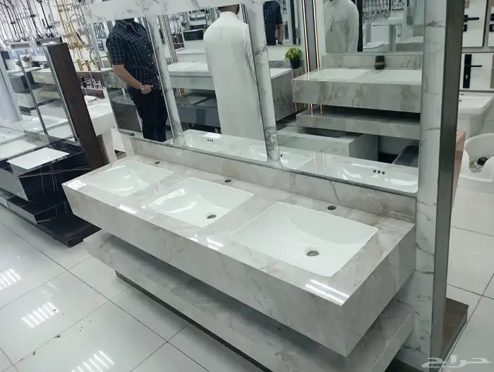 مغاسل رخام جاهزة 3 احواض 1