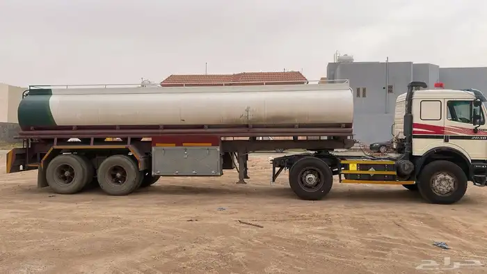 راس تريلة ألبي جفالي موديل 99 مع تانكي موية 28 طن قاعدة 16 1
