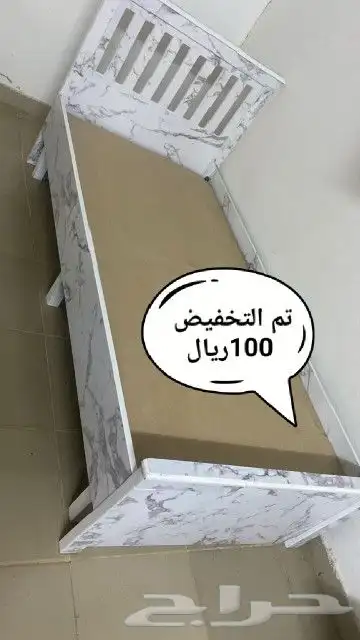سرير مقاس 120 مع درج وعربه اطفال شبه جديده 1