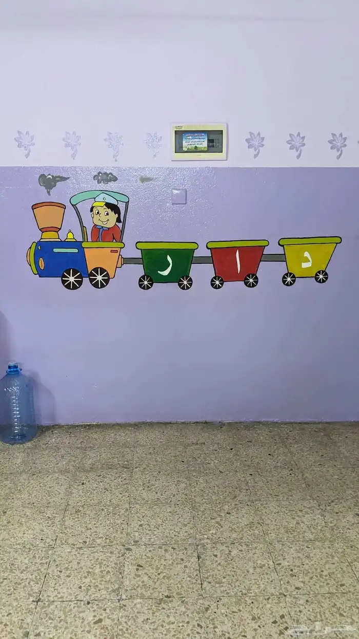 رسم جدران بالمدارس والروضات رسم لوحات مدرسية _مجسمات رسم هند 22