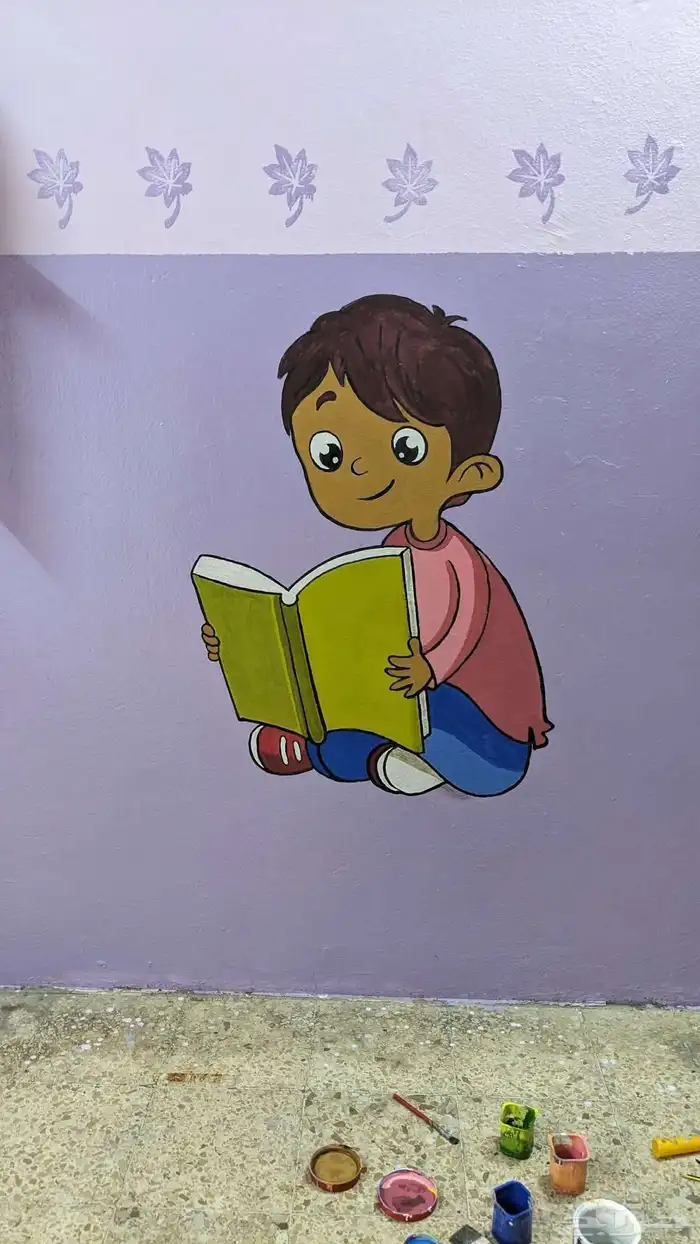 رسم جدران بالمدارس والروضات رسم لوحات مدرسية _مجسمات رسم هند 23