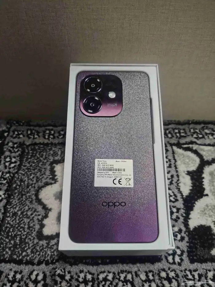 جوال جيجا بيت OPPO A3x 128  جراب بالون الأسود 4 رام 4