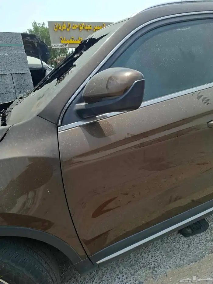 جلي امجراد دبل 2019 تشليح قطع غيار فقط السيارة منحرقة 3