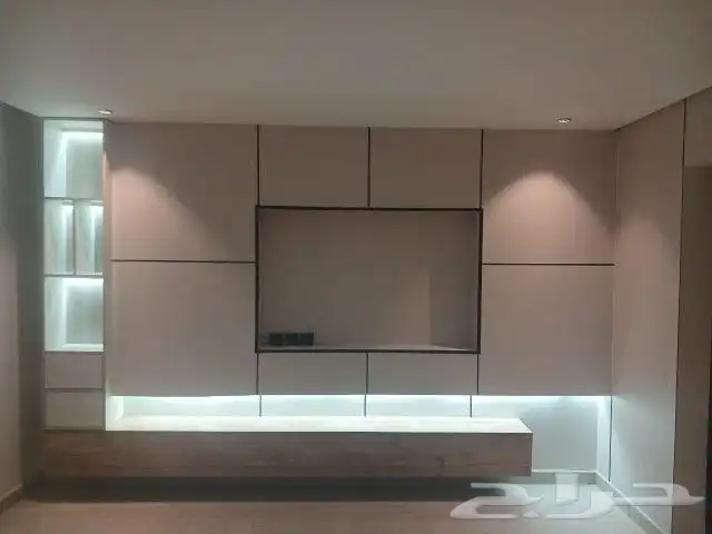 ديكورات داخليه شاشه أرفف مرايات شيبورد ورق جدران بديل خشب 8