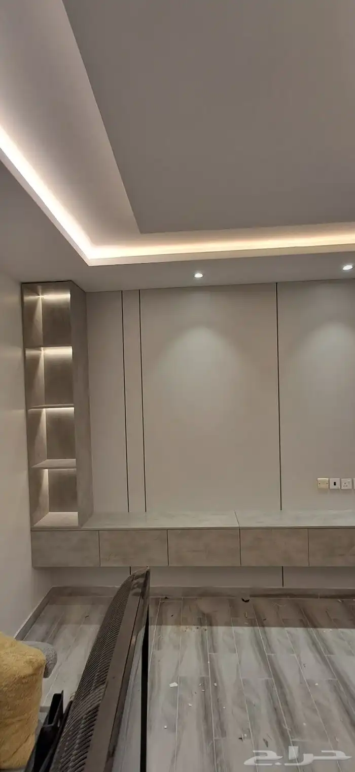 ديكورات داخليه شاشه أرفف مرايات شيبورد ورق جدران بديل خشب 2