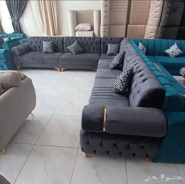 كنب جديد جاهز حرف ال و7نفر شامل التوصيل 1