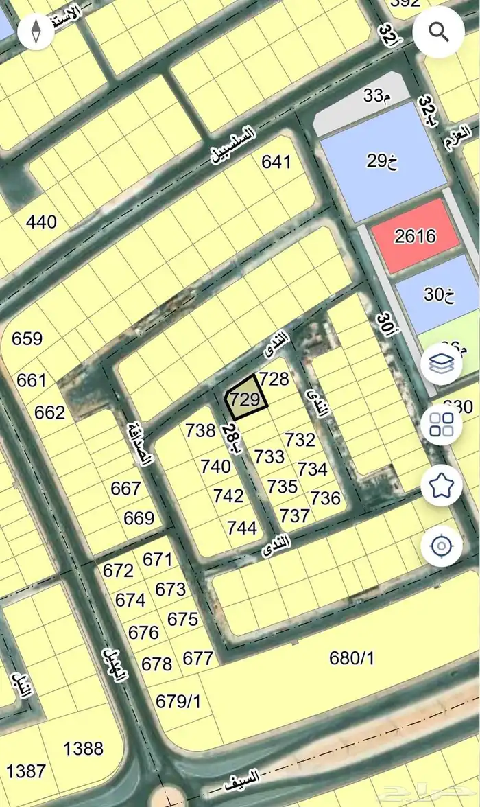 للبيع ارض سكنية زاوية في حي السيف مخطط ثروة 0