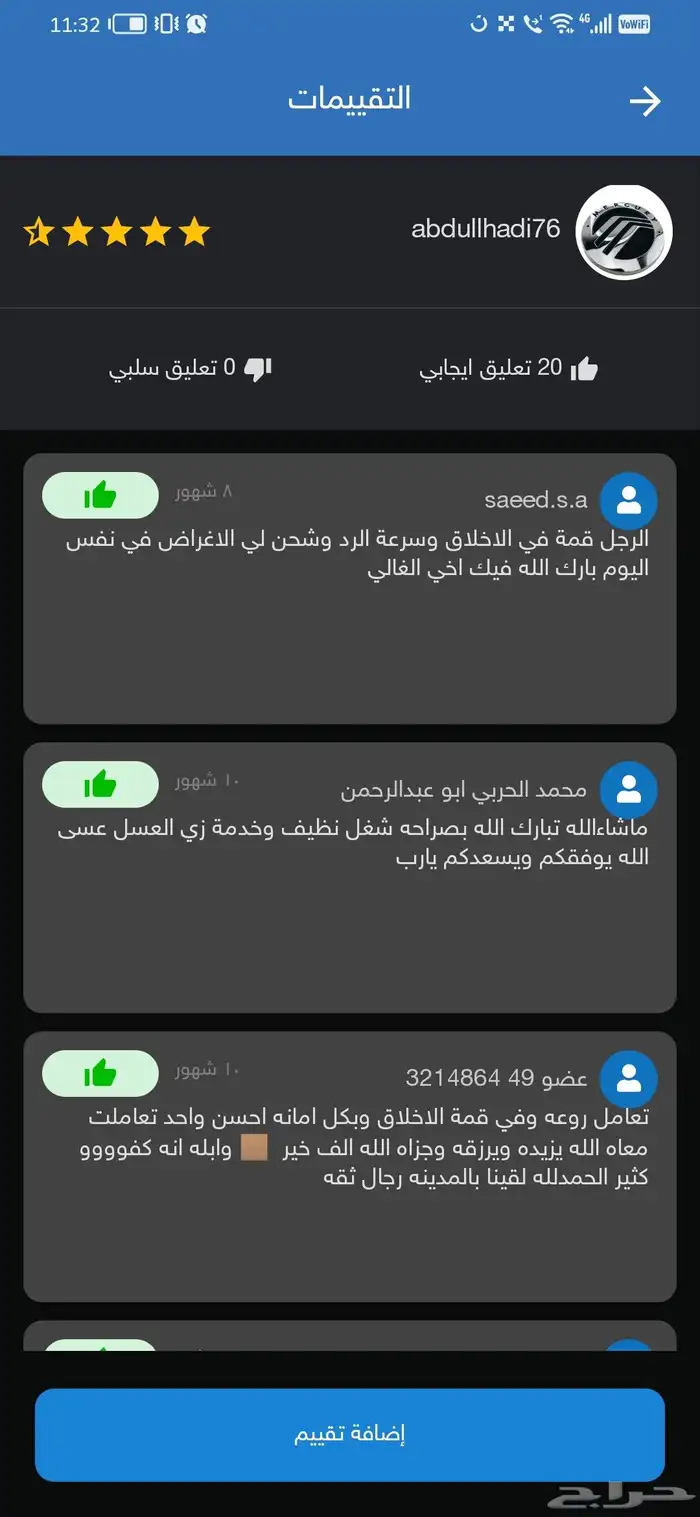 قطع غيار تشليح فورد - نيسان. اراء العملاء في الحساب السابق 0