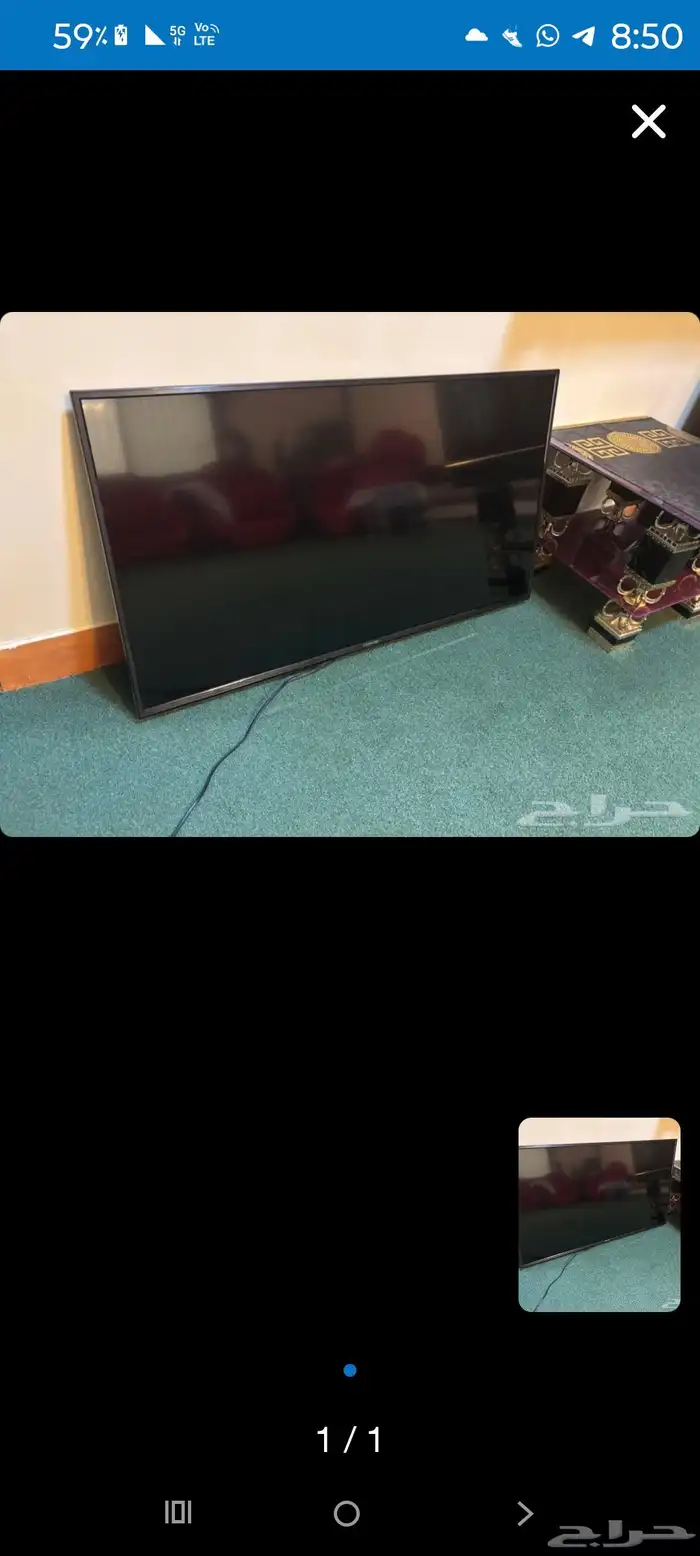 شاشة 50 بوصه استخدام قليل بالاحساء 0