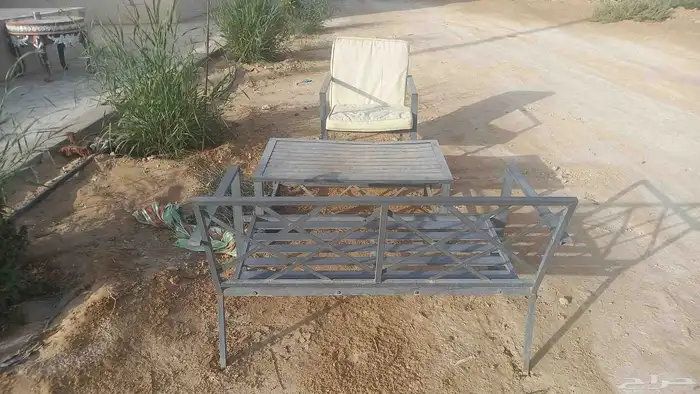 جلسة كراسي حديد تيوب 0