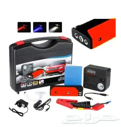 بنك طاقة لبطارية السيارة للطوارئ مزود بمنفاخ 3