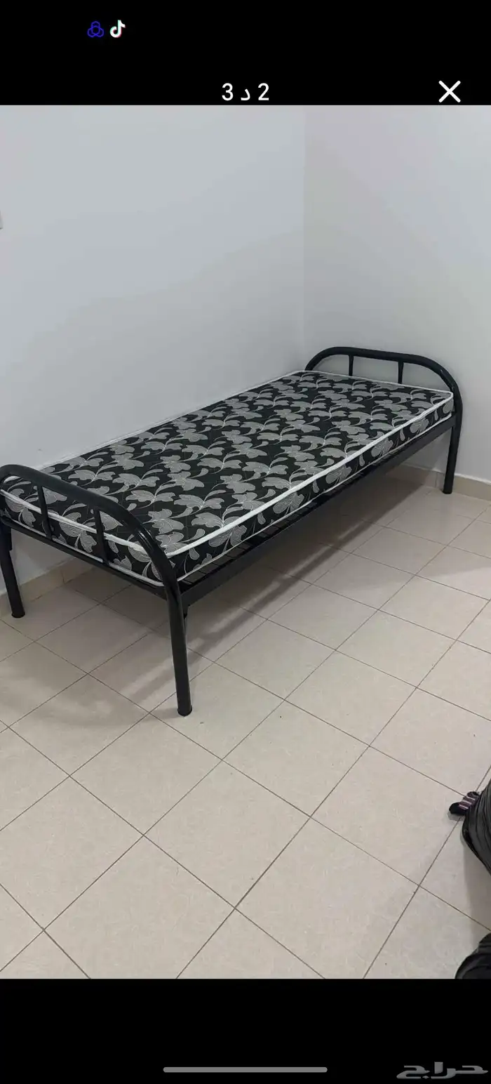 سرير حديد مع مراتب مخده بطانيه سعر 1