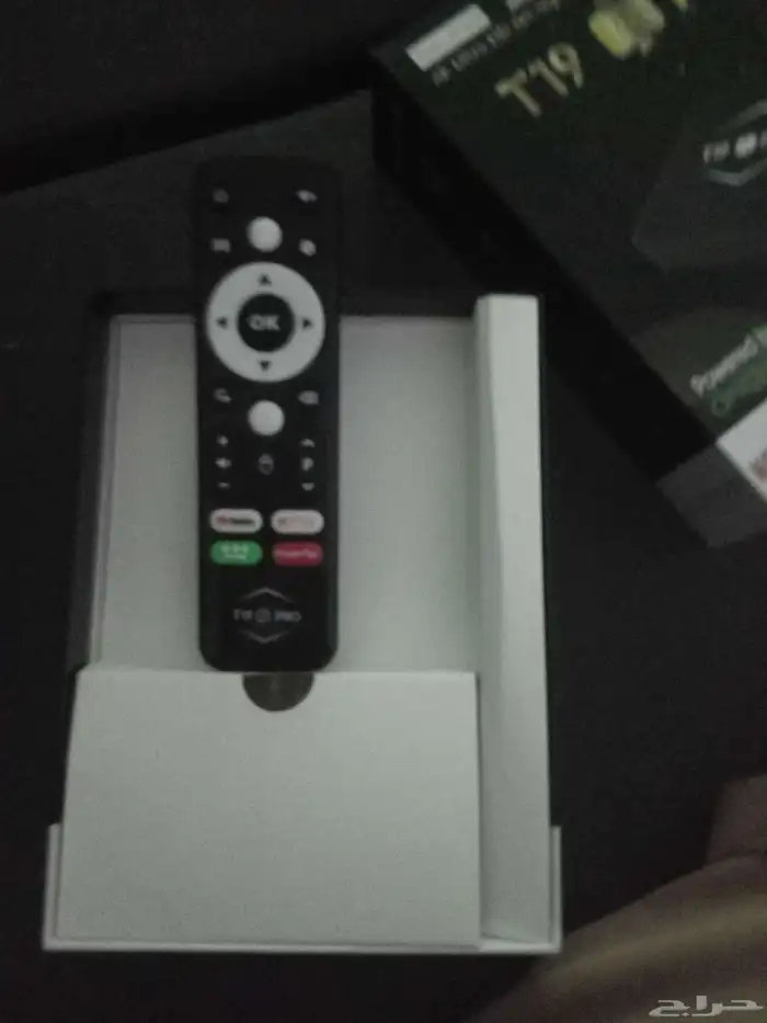 رسيفر t19pro مع اسلاكه وريموت ويجي بكرتونه وغلافه 4