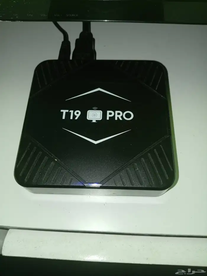 رسيفر t19pro مع اسلاكه وريموت ويجي بكرتونه وغلافه 8