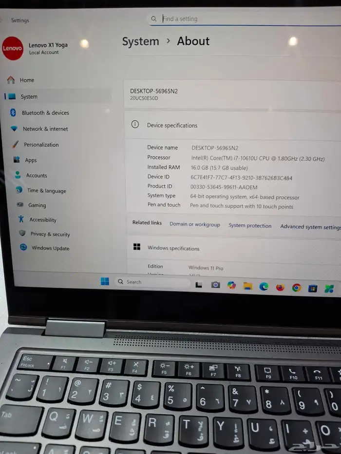 لابتوب لينوفو بحالة ممتازة 2 في 1 THINKPAD X1 yoga 13