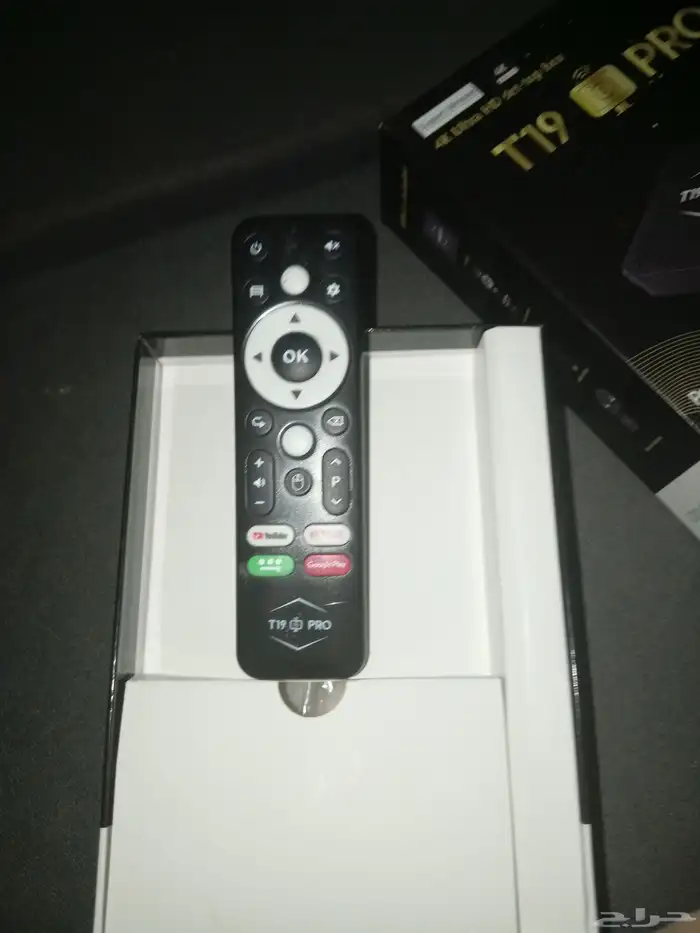 رسيفر t19pro مع اسلاكه وريموت ويجي بكرتونه وغلافه 5