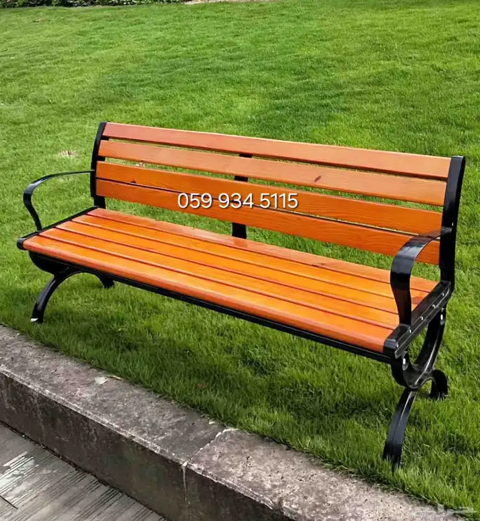 مقاعد خشبية صلبة وكراسي شرفة  عمود حديدي من الخشب الصلب للشر 7