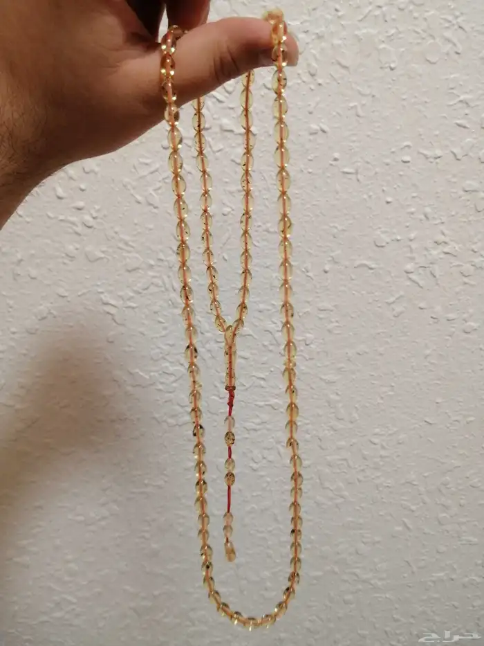 سبحة كهرمان حشري لون شفاف (جديدة). 2