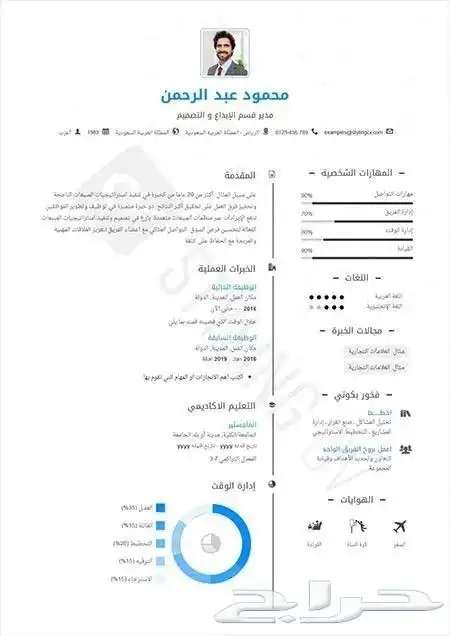 تصميم سيره ذاتيه 11