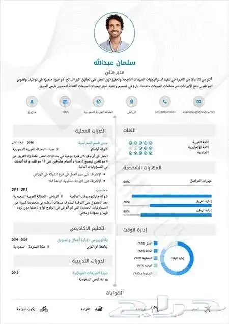 تصميم سيره ذاتيه 9