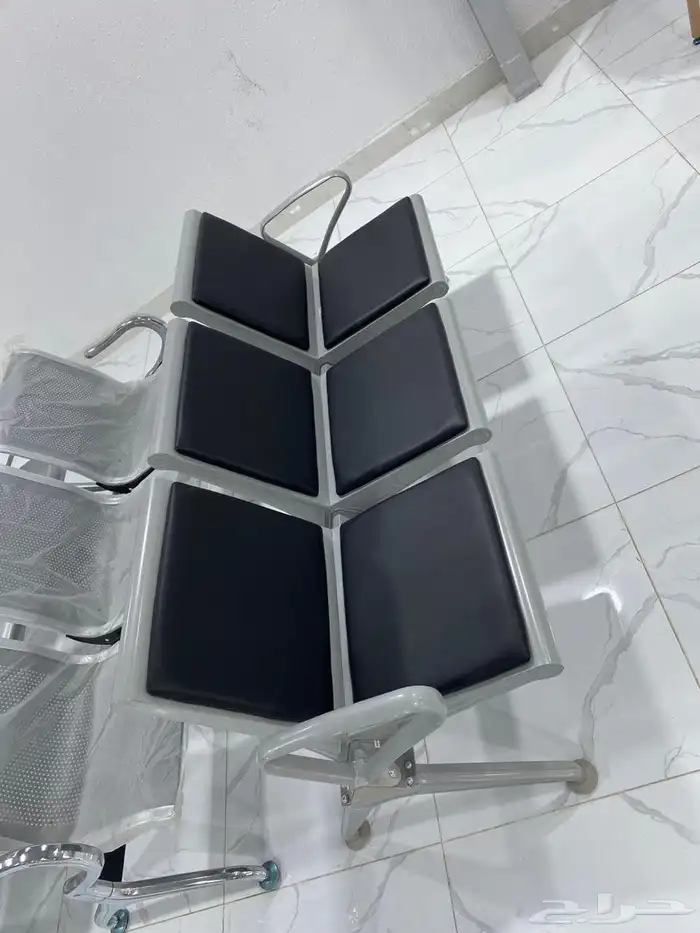 كرسي انتظار 3 أشخاص كروم عالي الجودة بسعر منخفض 3